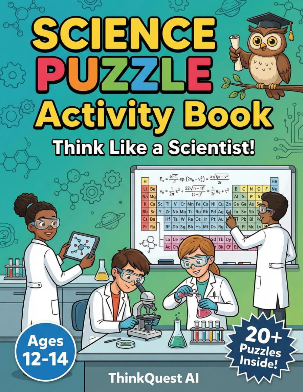 Science Puzzle Activity Book: Think Like a Scientist!: Advanced Logic Puzzles, Brain Teasers & Critical Thinking for Teens Ages 12-14