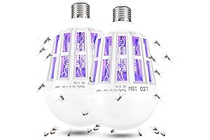 2 Pack Bug Zapper Light Bulbs - Keep Bugs Away with our Mosquito Light Bulb
