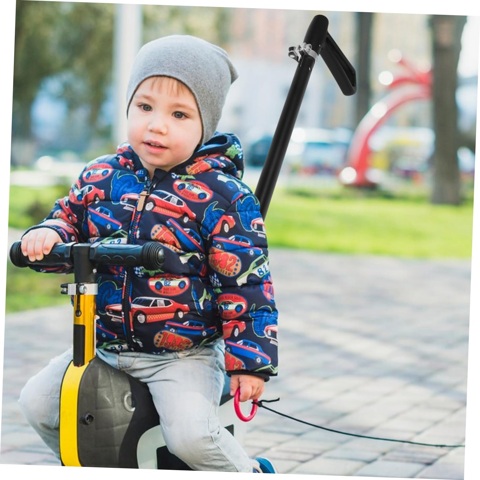 iplusmile Maniglia Sostitutiva per Passeggino e Spinta Carrello, Nero | Montaggio e Rimozione Rapide, Design Ergonomico, Plastica e Lega, per Genitori, Passeggino e Carrello