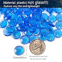 Vista 3 de HappyFiller 630 PCS Canicas Planas de Acrílico Gemas de Cristal Falsas para Rellenos de Jarrones de Vidrio, Manualidades, Confeti de Fiesta, Centros
