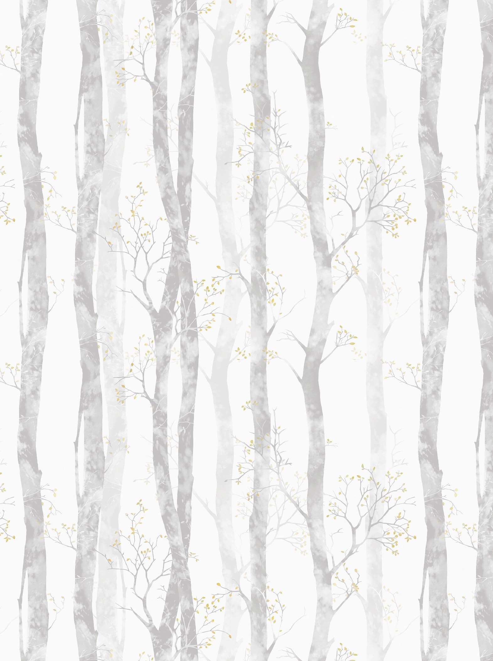 Mecpar Gray Blue Tree Branches Peel And Stick Wallpaper - View #6