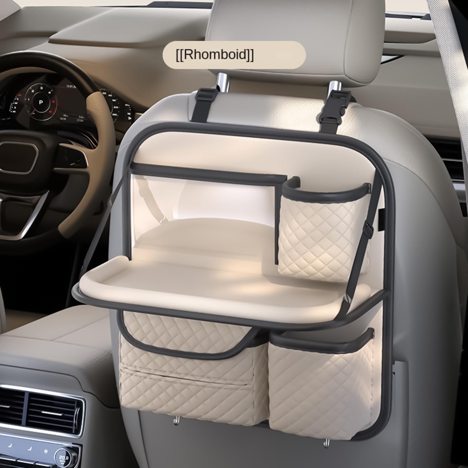 Organizer per sedile posteriore per auto, anti-fuoriuscite, grande capacità | Organizer per sedile posteriore auto con supporto per tablet per telefono bevande viaggi su strada vacanze in famiglia