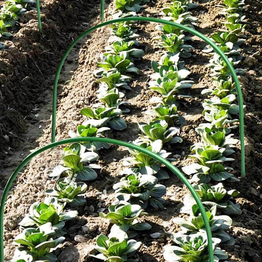 10 Pcs Garden Greenhouse Hoops, 19.7"x18.9" Dia.11mm Garden Tunnel Hoops for Raised Beds Row Cover - Rust Free Plant Cover Support Chicken Tunnel Garden Netting Frame : Patio, Lawn & Garden