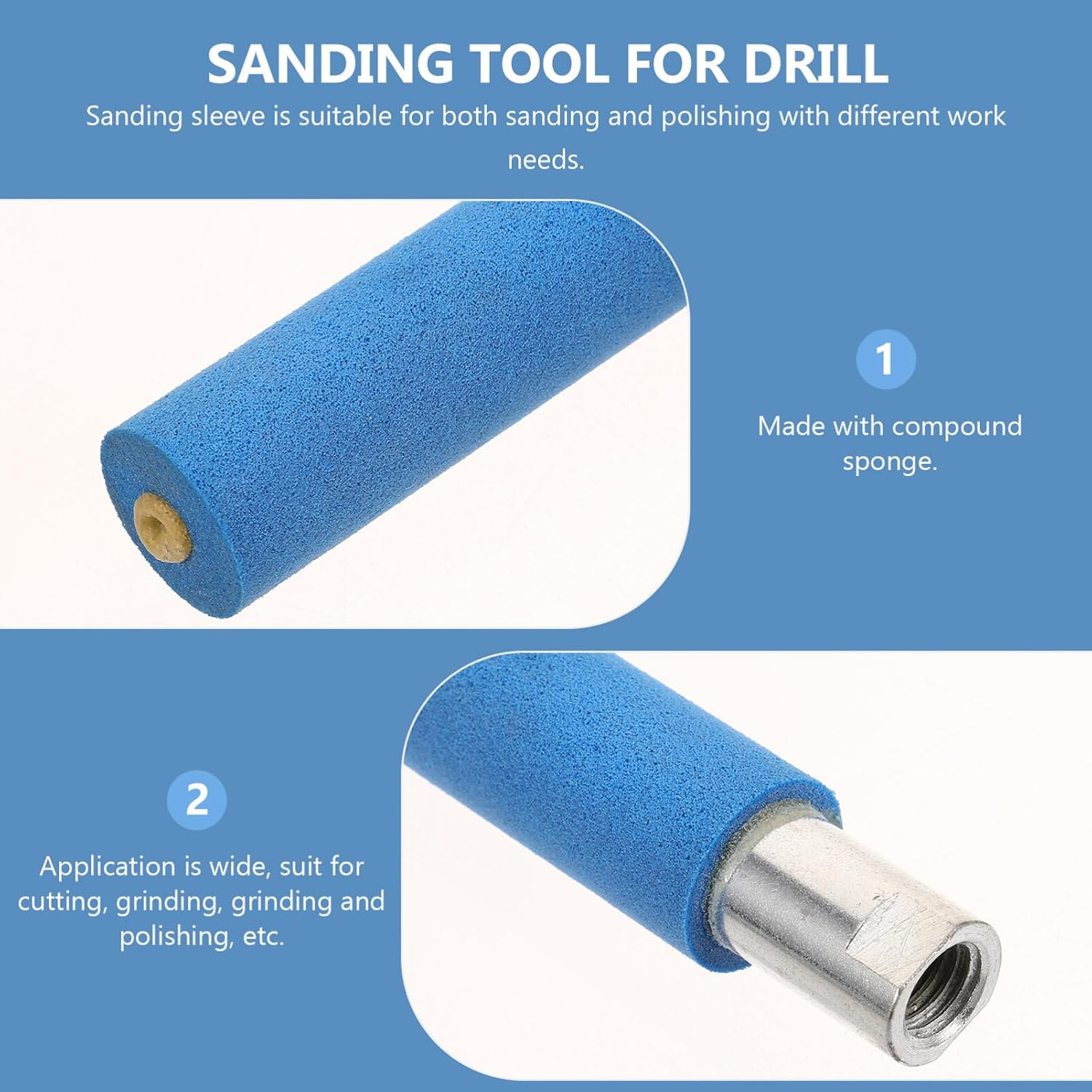 Uonlytech Sanding Drum Kit for Drill Press Sponge Sanding Sleeves for Polishing and Grinding Buffing Tool for Precision Finishing Tasks