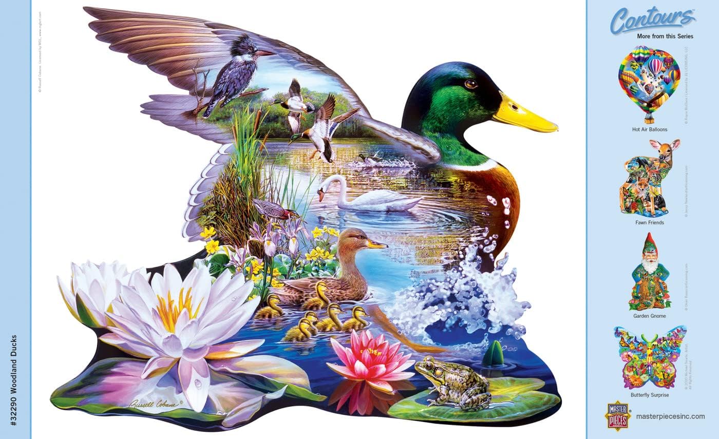 MasterPieces Baby Fanatics 32290: Contours - Woodland Ducks 500Pc Shaped Puzzle