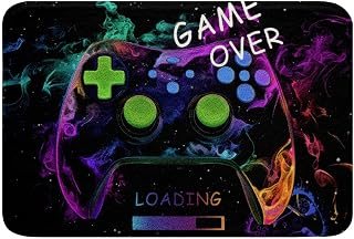 jejeloiu Gamer Bathroom Rugs Gaming Bath Mats Game Room Decor Bathroom Accessories Floor Doormats 20"x32" Soft Microfiber