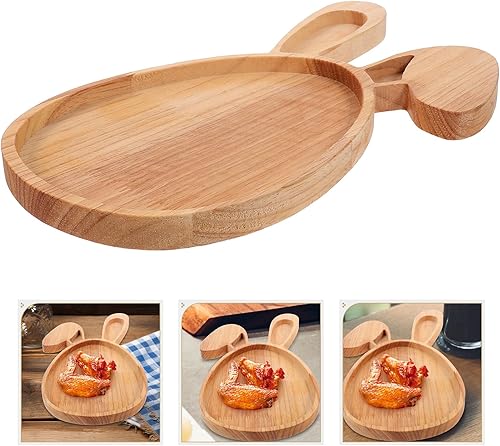 Miniatura 7 de Cabilock Tabla de cortar de conejo de Pascua, tabla de cortar de cocina, plato de conejo en forma de queso, postre, bandeja para servir charcutería,