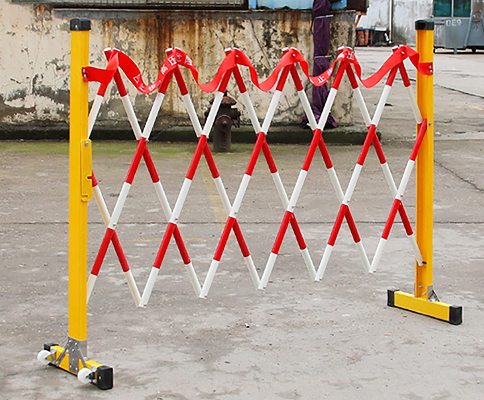 Barrière de sécurité extensible jaune | Garde-corps mobile FRP
