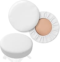 Vista 13 de Saloniture Paquete de 2 fundas redondas para asiento de taburete, 17-1/2 pulgadas, funda impermeable para silla giratoria o taburete de bar