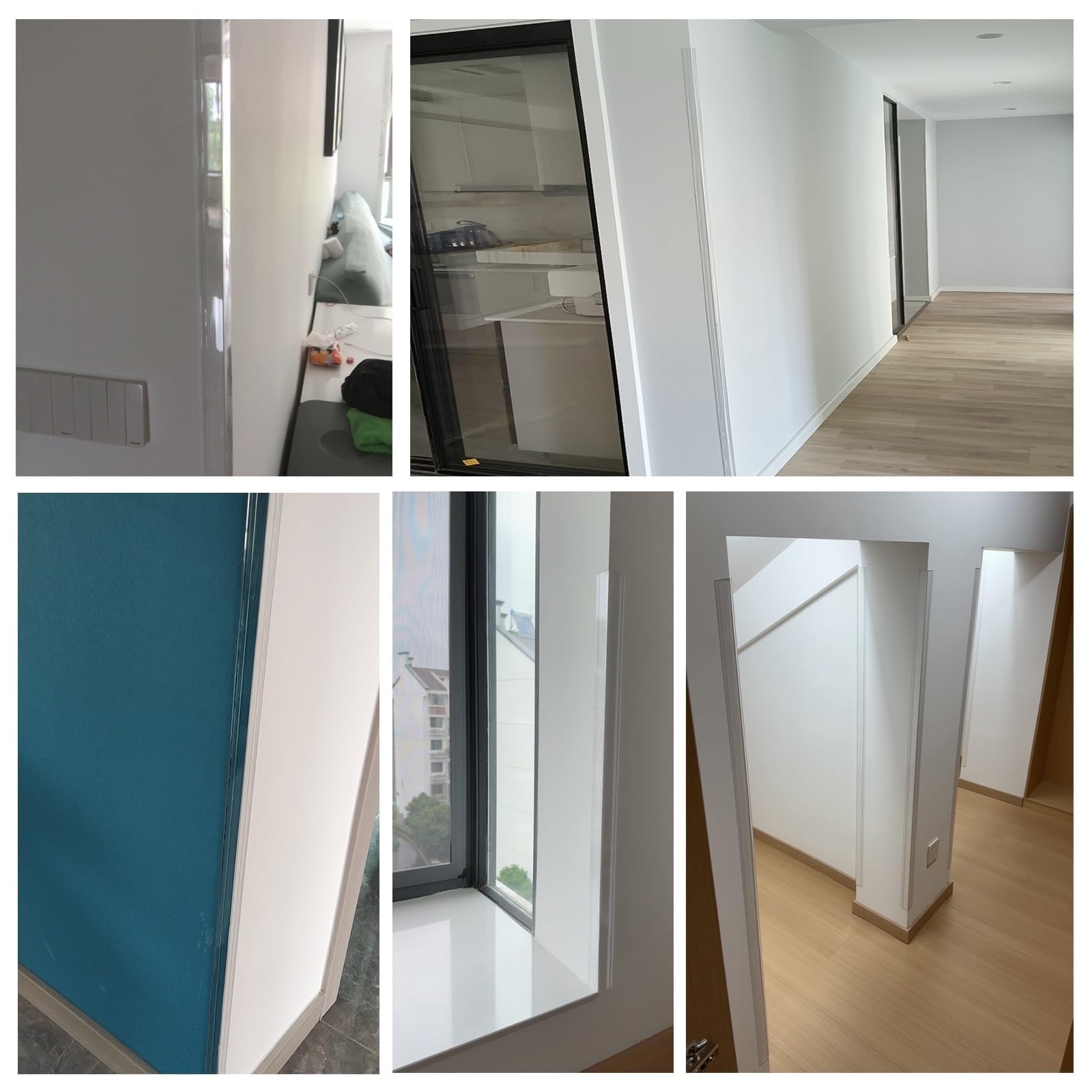 Perfil para esquinas paredes Protectores De Esquinas De Pared De 60, 100, 140, 160 Y 180 Cm De Longitud, Moldura De Esquina, Para Bancos De Laboratorio Y Oficinas(4 PCS,L X W 120 x 4cm/47 x 1.6in)