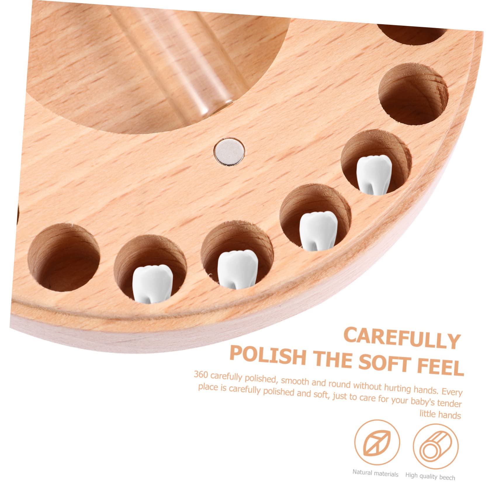ERINGOGO 1juego Caja De Recuerdos Para Dientes De Leche Infantil Organizador De Almacenamiento De Dientes Deciduos Diseño De Animales De Cuento Para Bebés y Incluye Espacios Para Fechas y