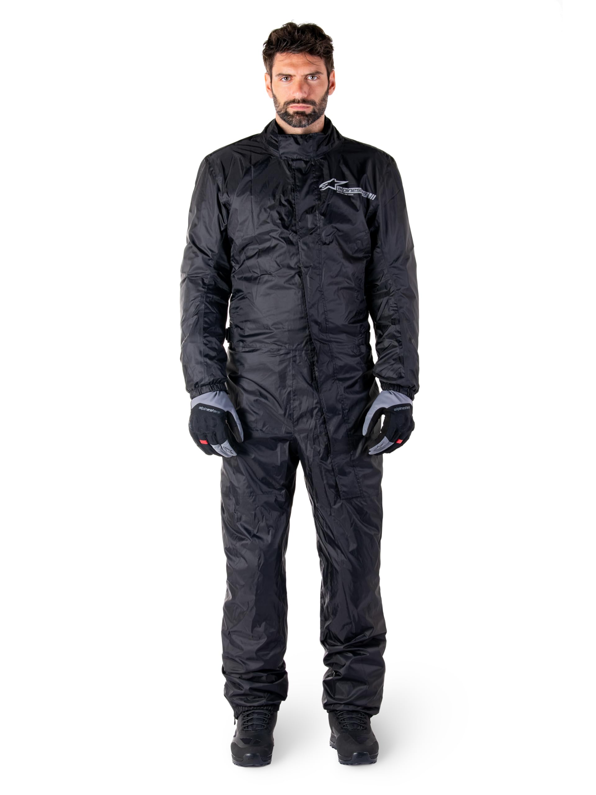 Alpinestars Hurricane Rain v2 Waterproof Motorcycle Suit, Lightweight All-Weather Rain Gear with Reflective Safety Features, Durable Compact Design for Riders, L, Yellow Fluo