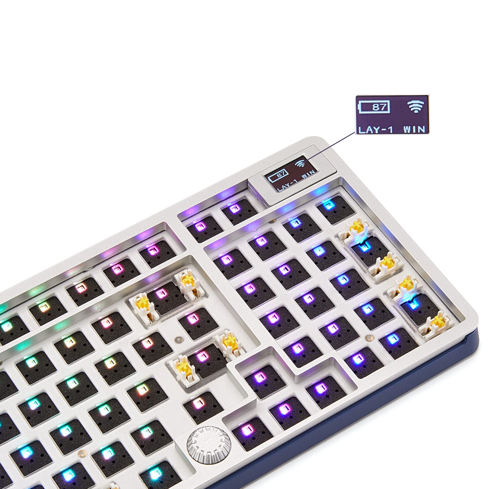 DRAOZA Gasket Structure,RGB Modular DIY Mechanical Keyboard, Hot Swappable 3pin/5pin Switch Keyboard Kit(Green) : DRAOZA Gasket Structure,RGB Modular DIY Mechanical