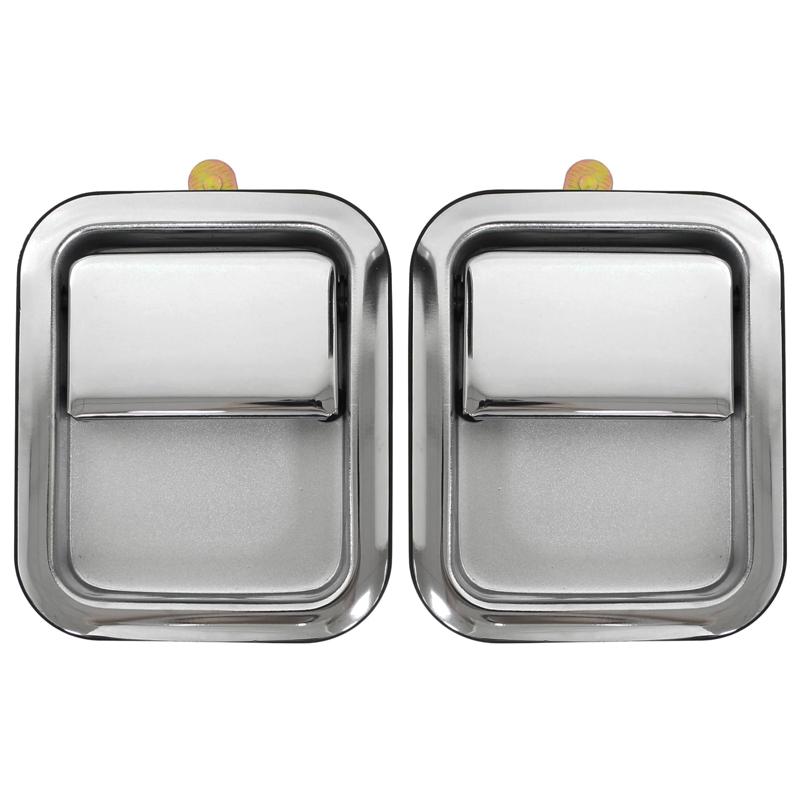 NewYall Pair Chrome Front Exterior Door Handles for CJ7 1981-1986 CJ5 1981-1983 TJ 1997-2006 Wrangler 1987-2006 Outer Left Driver and Right Passenger