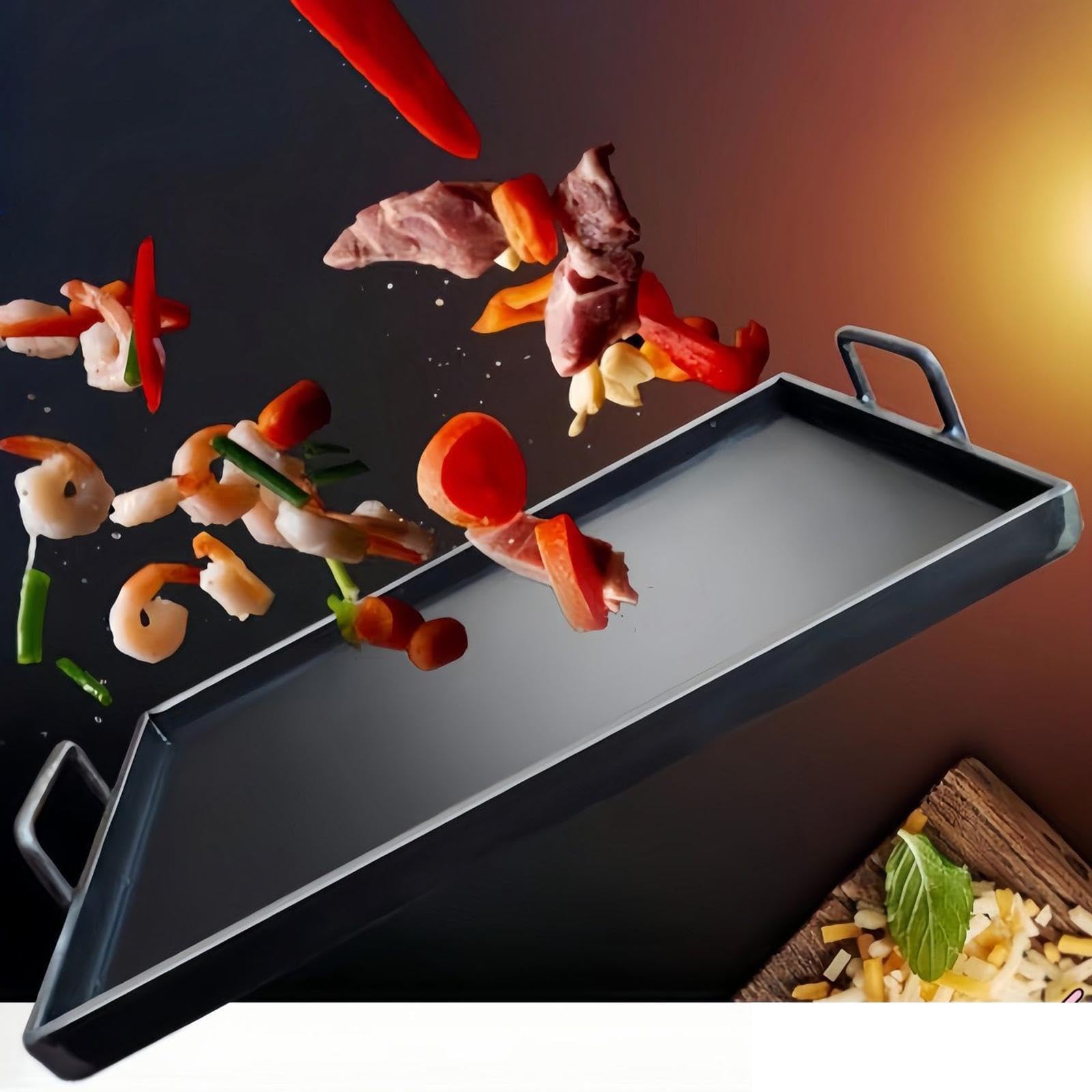 Plancha Plana para Barbacoa, Accesorios Multiusos, Utensilios de Cocina Portátiles, Sartén