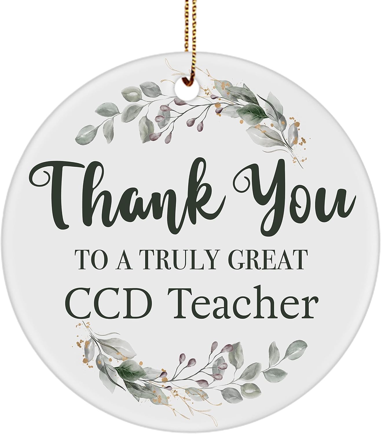 Thank You Gifts for CCD Teacher Ornament for Christmas Tree