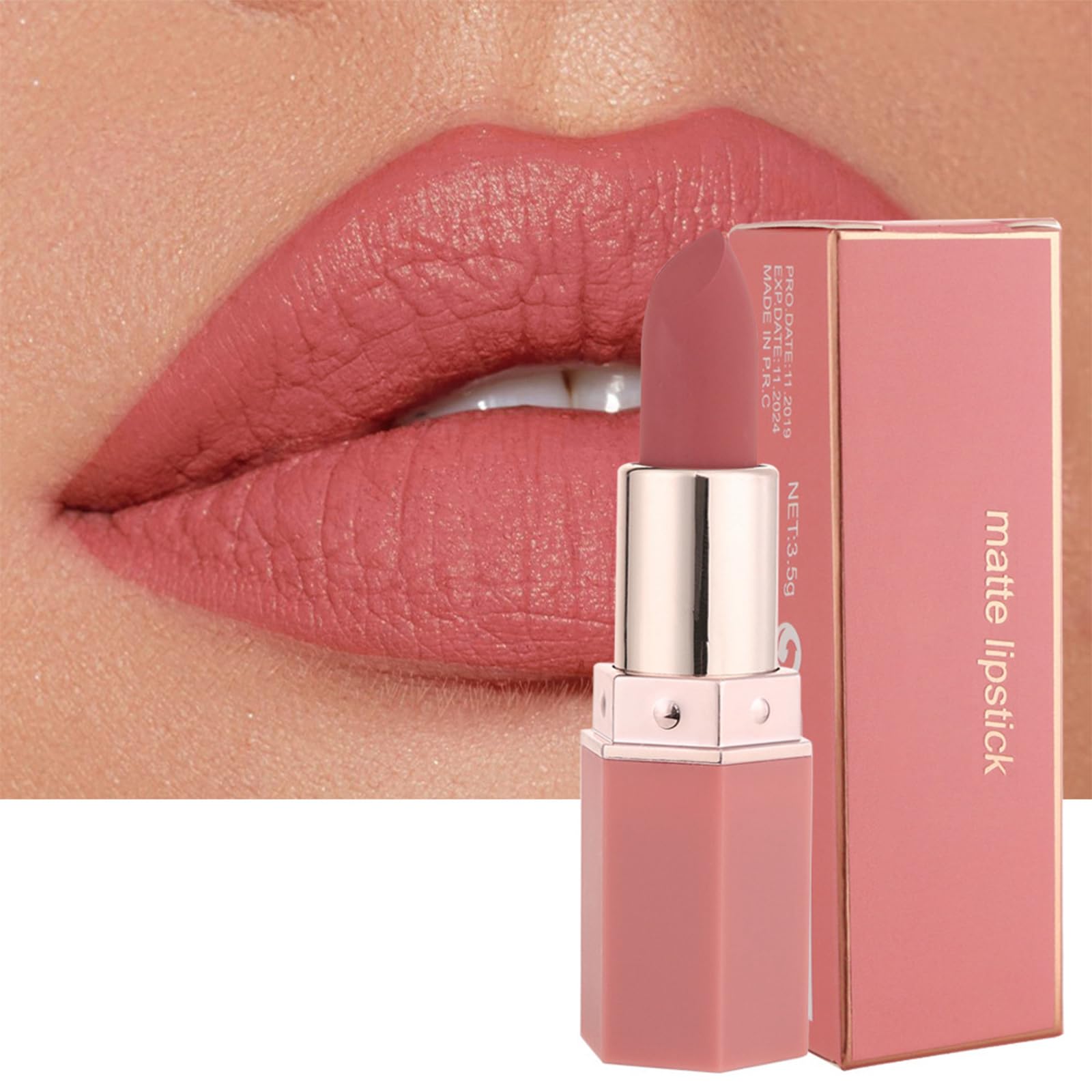 Beauty Searcher Matt Lippenstift – Metallic Glanz, Hohe Pigmentierung, Feuchtigkeitsspendend