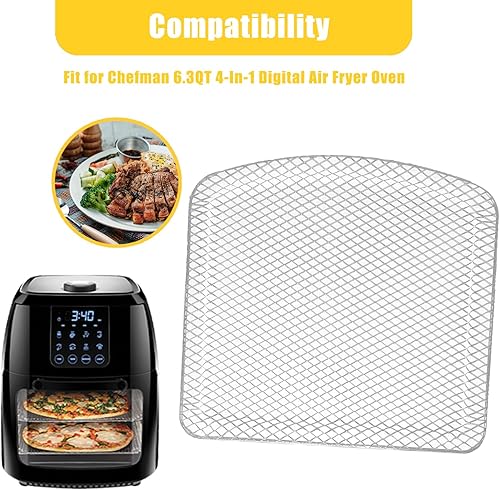 Miniatura 7 de Rejilla deshidratadora para freidora de aire Chefman 6.3 cuartos de galón 4 en 1 horno digital de freidora de aire, estante de horno premium,