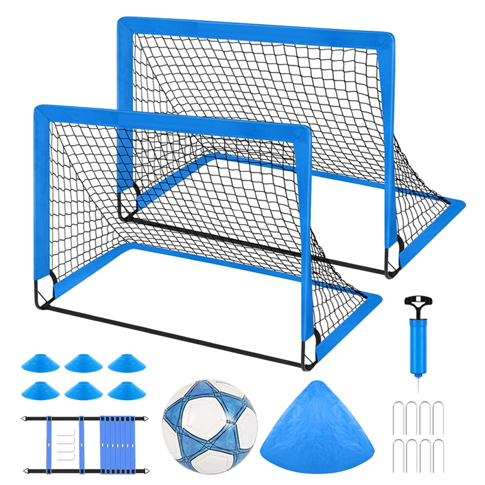 Piccola rete da calcio, porta da calcio per ragazzi, portatile, pop up, set di rete da calcio | Attrezzatura sportiva per scuola, giochi di esercizio, attività all'aperto per adolescenti