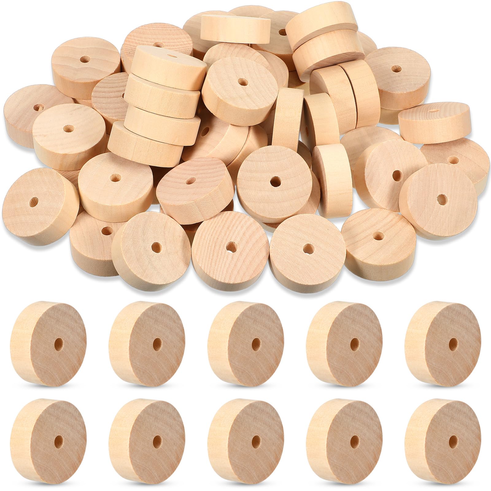 Amazon.com: Thyle 50 Pcs 2 Inch Diameter Wooden Wheels Craft Bulk