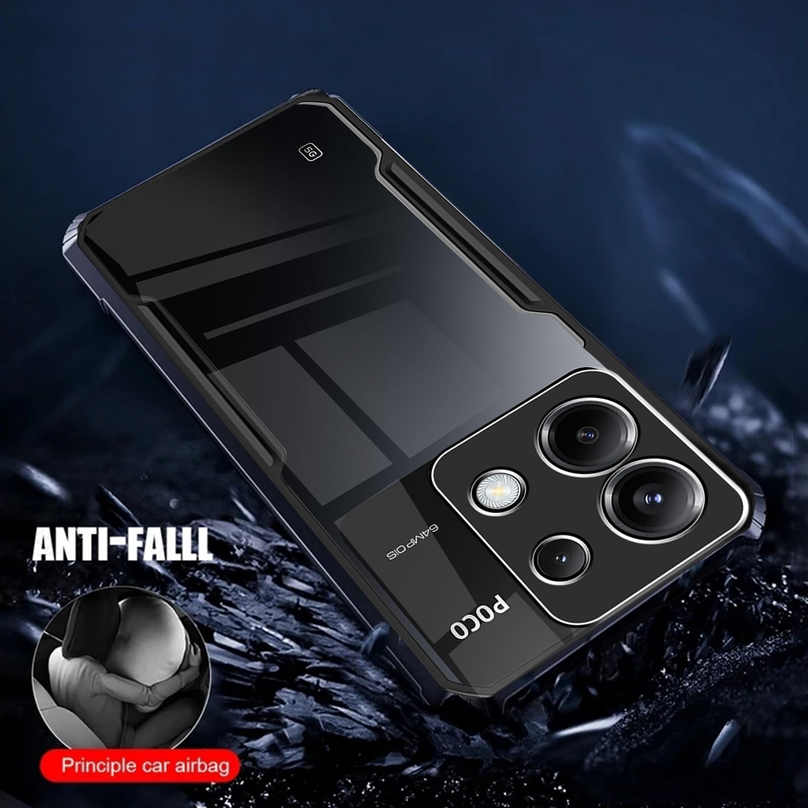 MEMELOKA Cover per Xiaomi Redmi Note 14 PRO 5G/Poco X7 5G + Pellicola, Custodia Militare Antigraffio + Cavalletto in Metallo Rotante a 360°, Antiurto Custodia con Slidable Fotocamera Proteggi, Blu