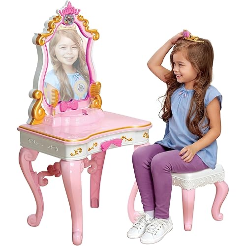 Disney Princess Ultimate Musical Vanity with Enchanting Messages & Celebration Song! Includes Brush, Comb, Tiara & 5 Rings