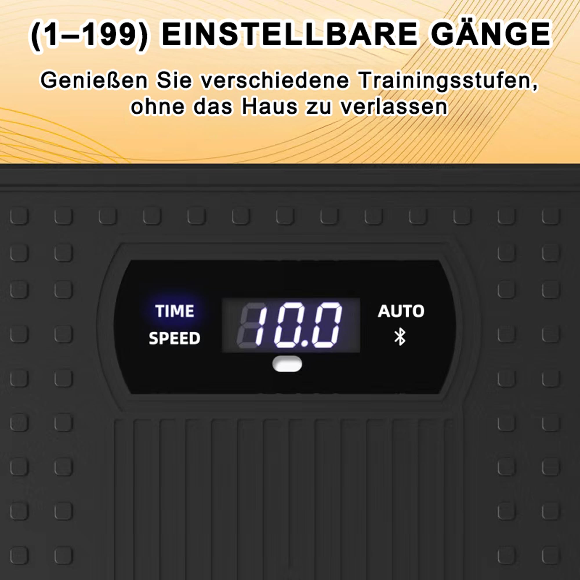 Vibrationsplatte mit BT-Musik Funktion, 1-199 Geschwindigkeitsstufen & 5 Trainingsprogramme, Schüttelplattform für Ganzkörpertraining & Muskelaufbau, Ideal für Heim-Fitnessstudio