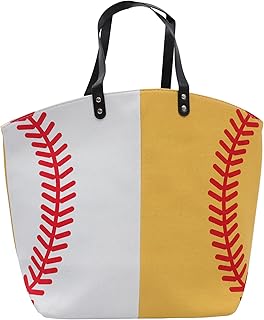 VALICLUD Mulheres Saco de Desporto de Lona Bolsa Grande Capacidade de Saco Padrão de Beisebol Simples