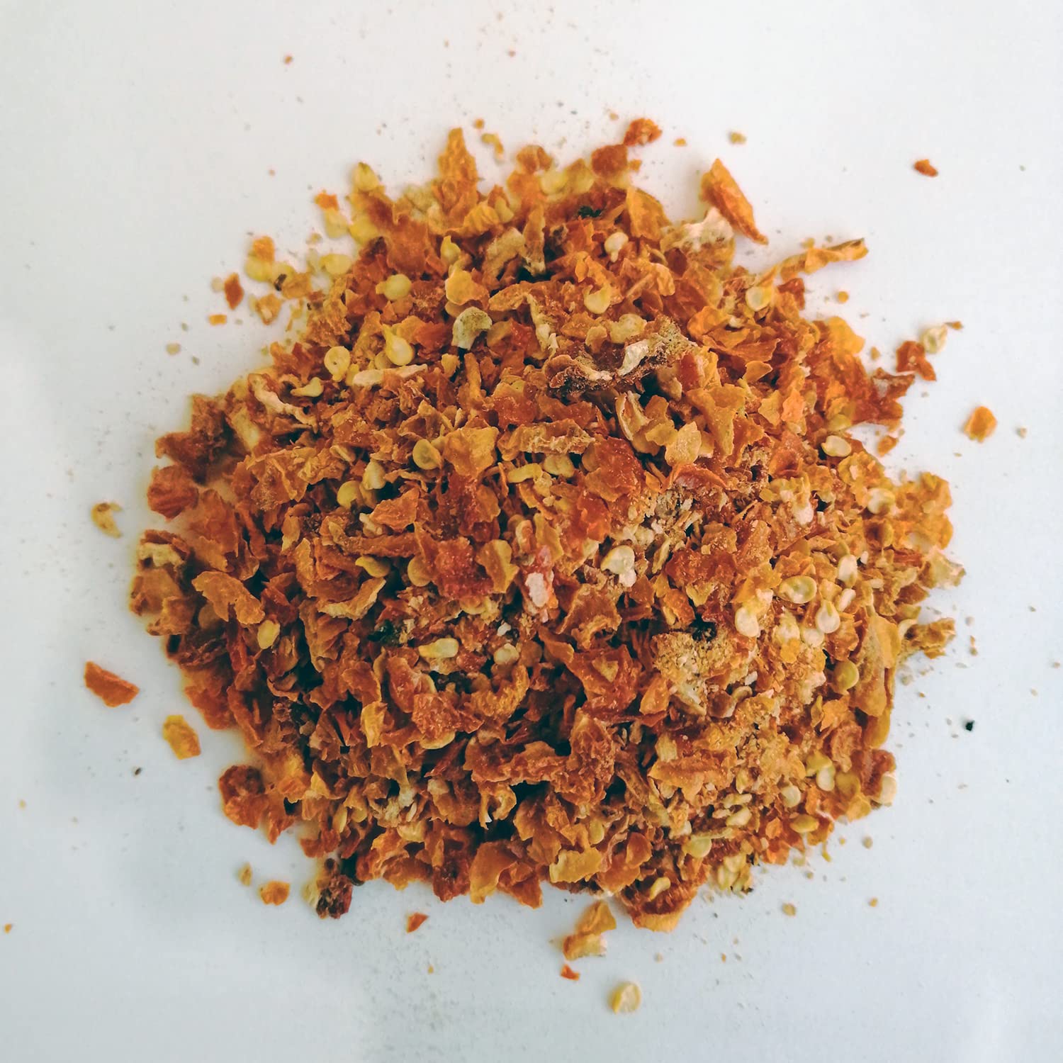 I Piccantissimi - Piment ORANGE TIGER en pot (15 g) - Flocons de piment longue conservation - Piment Habanero cultivé avec respect en Italie (300 000 SHU)