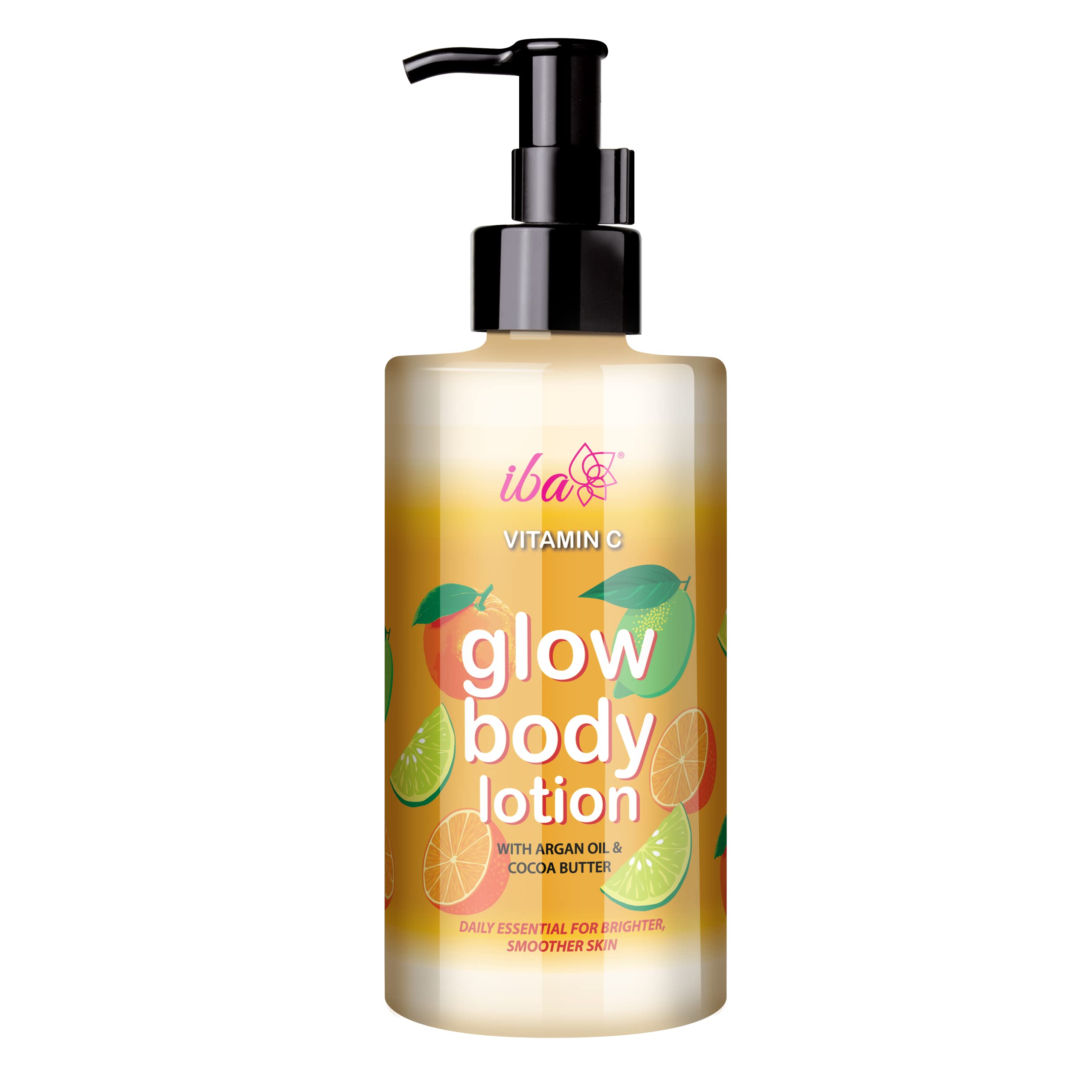 Vitamin C Glow Body Lotion | Hydrating & Smoothening | Non Greasy | All Skin Types | 100% Vegan | Paraben & Mineral Oil Free | Halal Certified & Vegan - 320ml
