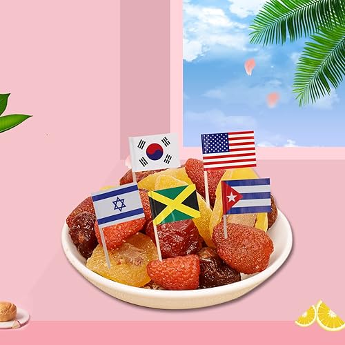 Miniatura 3 de YIPING 100 piezas de varios países del mundo, banderas de decoración de palillos de dientes, banderas olímpicas, banderas internacionales, cócteles,
