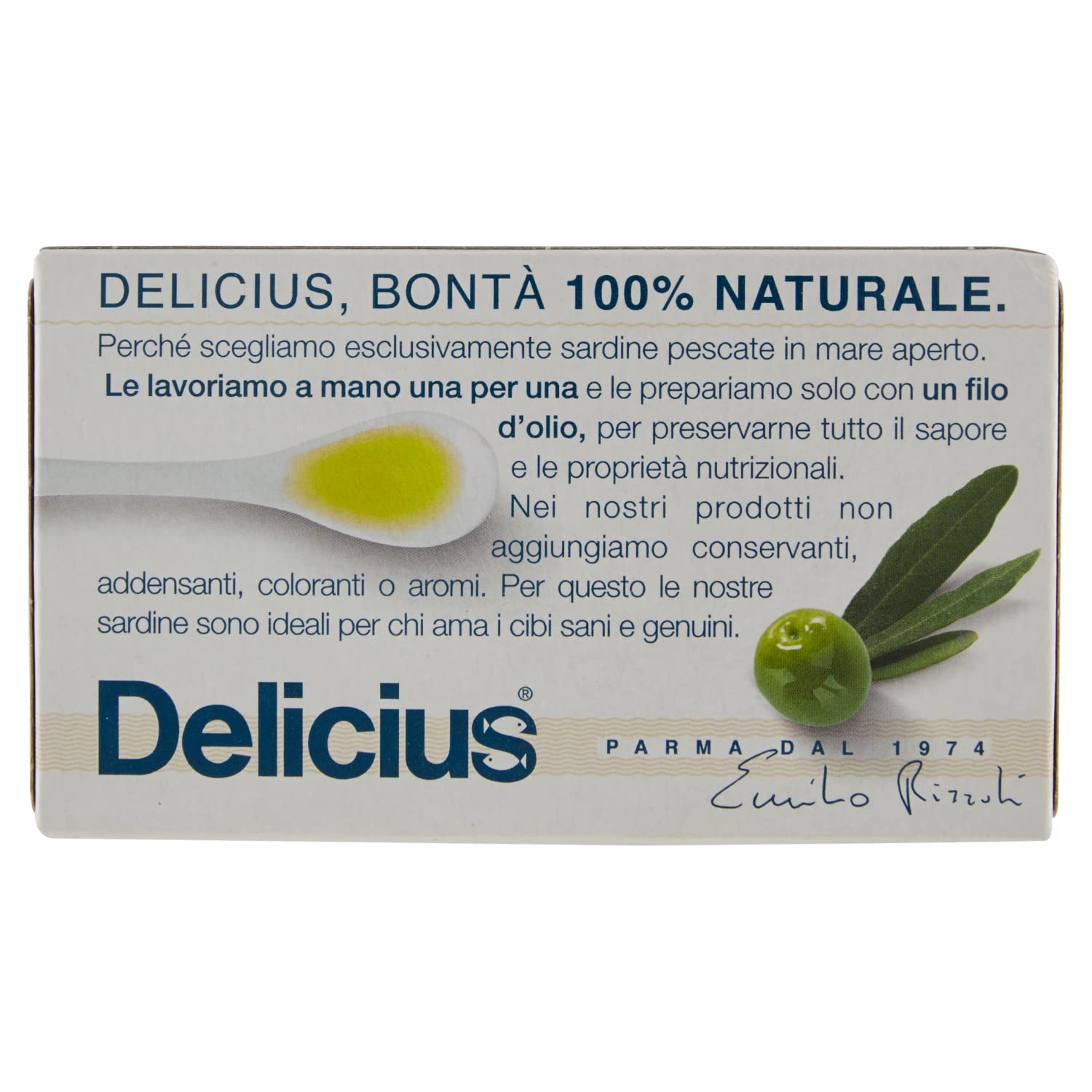 Delicius Scatola di Filetti di Sardina in olio di oliva, 120G (10 pezzi)