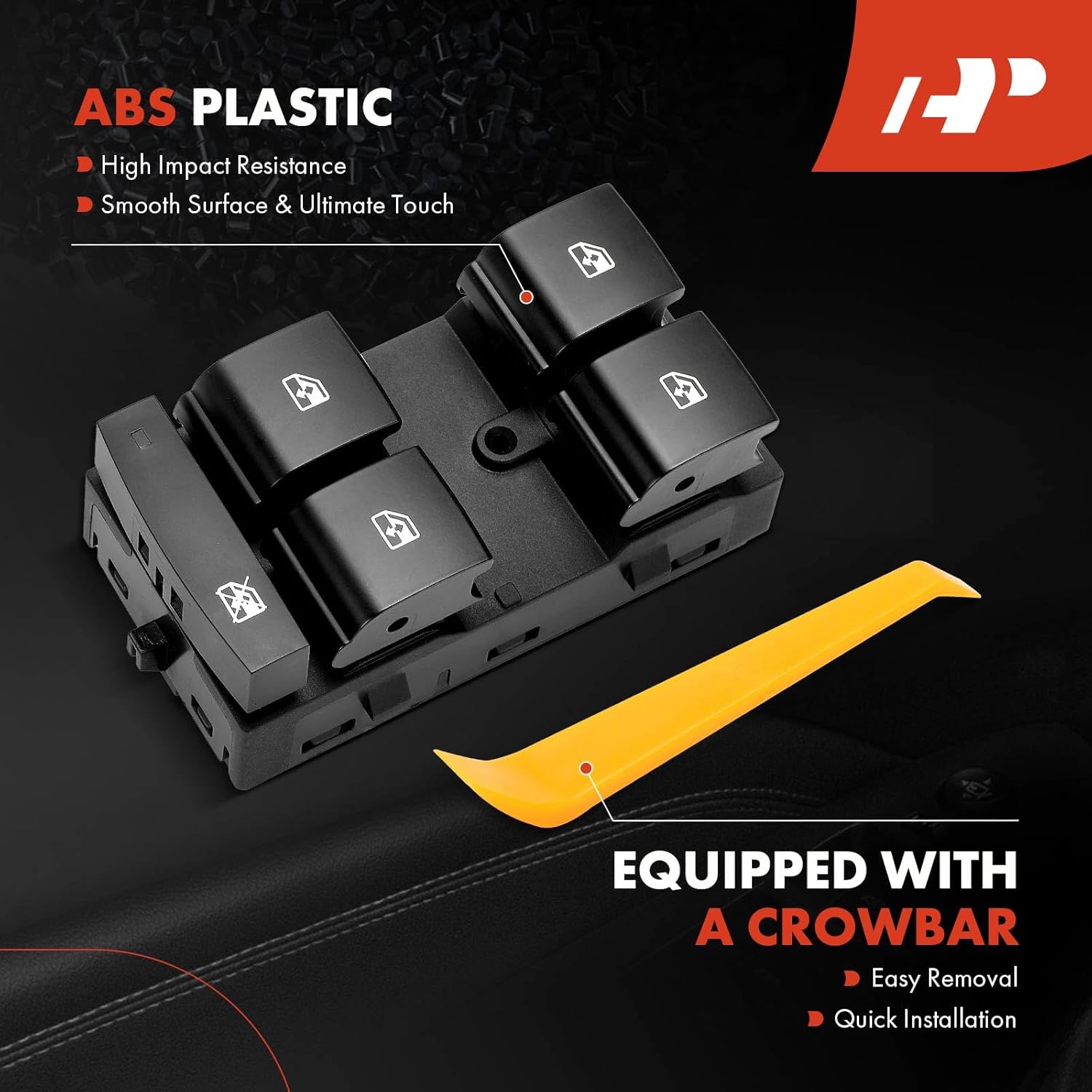 A-Premium 8-Pin Master Power Window Switch Compatible with Chevrolet Cruze 2016-2019, Trax 2020-2022 & Buick Encore 2020-2022, Front Left Driver Side