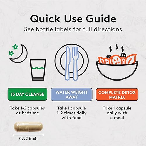 Miniatura 6 de Paquete de 3 unidades de limpieza desintoxicante | Limpiador de colon + pastillas para pérdida de agua con diente de león + desintoxicación de