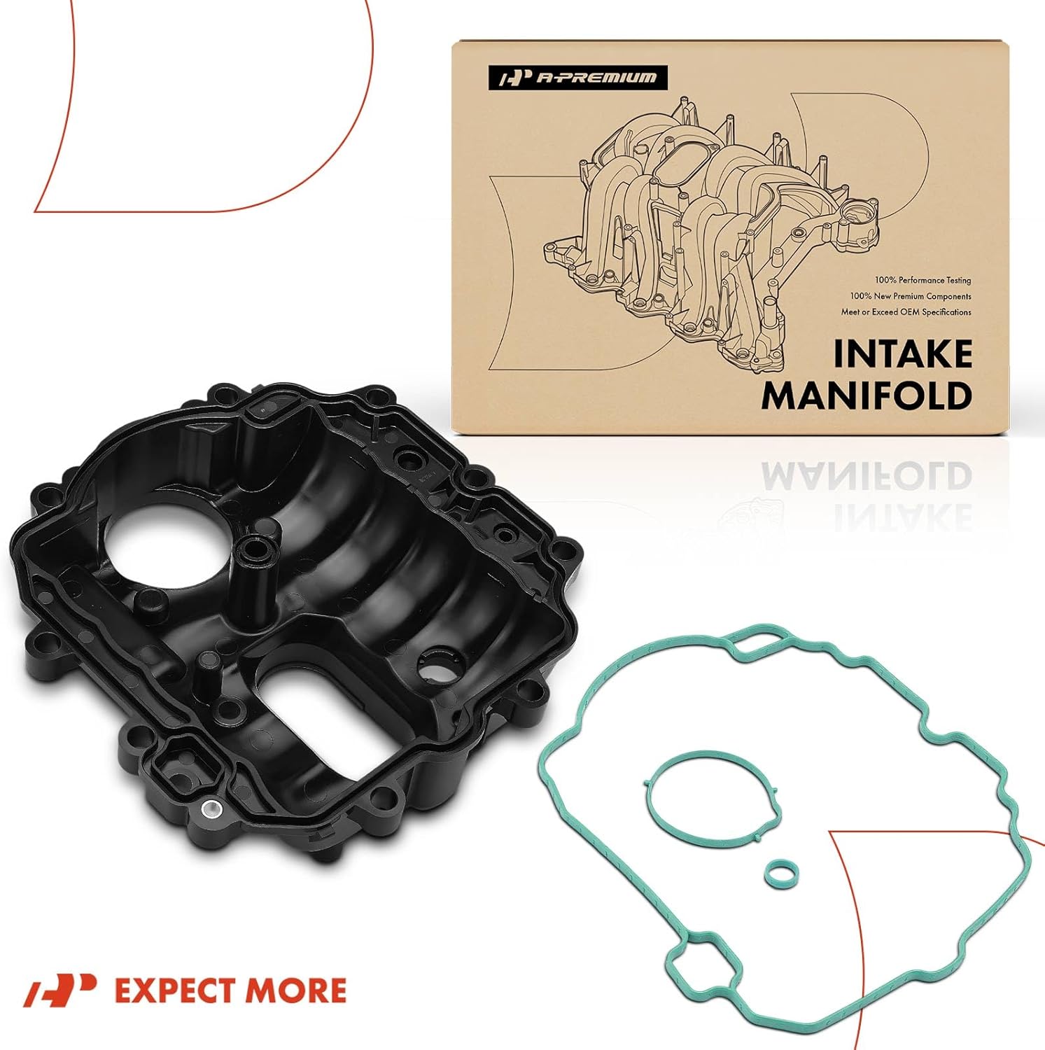A-Premium Upper Intake Manifold Compatible with Chevrolet Silverado 1500 2007-2013, Express 1500 2008-2014 & GMC Sierra 1500 2007-2013, Savana 1500 2008-2014, 4.3L