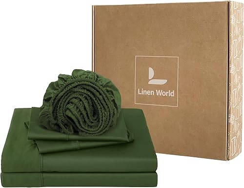 Miniatura 18 de Juego de sábanas refrescantes de 400 hilos, rayón derivado del bambú, bolsillo profundo de hasta 16 pulgadas, 4 piezas suaves y sedosas,