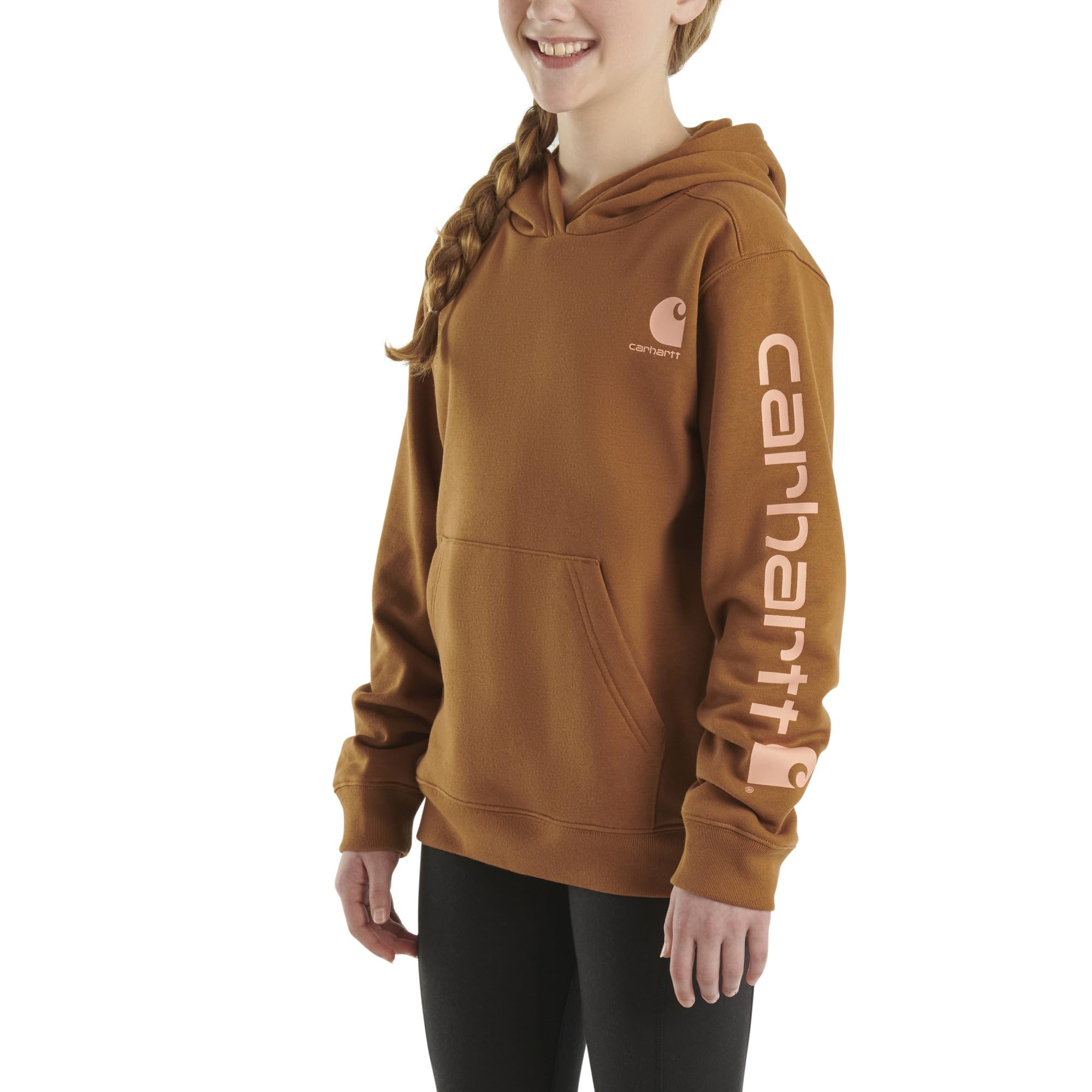 Carhartt Hoodie Fleece Pullover Sweatshirt Felpa con Cappuccio Bambina
