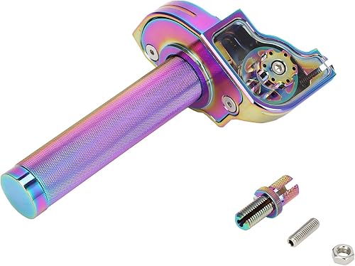 Miniatura 3 de JFG RACING Asamblea del acelerador de motocicleta, empuñaduras de acelerador giratorio de 7/8 pulgadas con eje giratorio cable de acelerador CNC