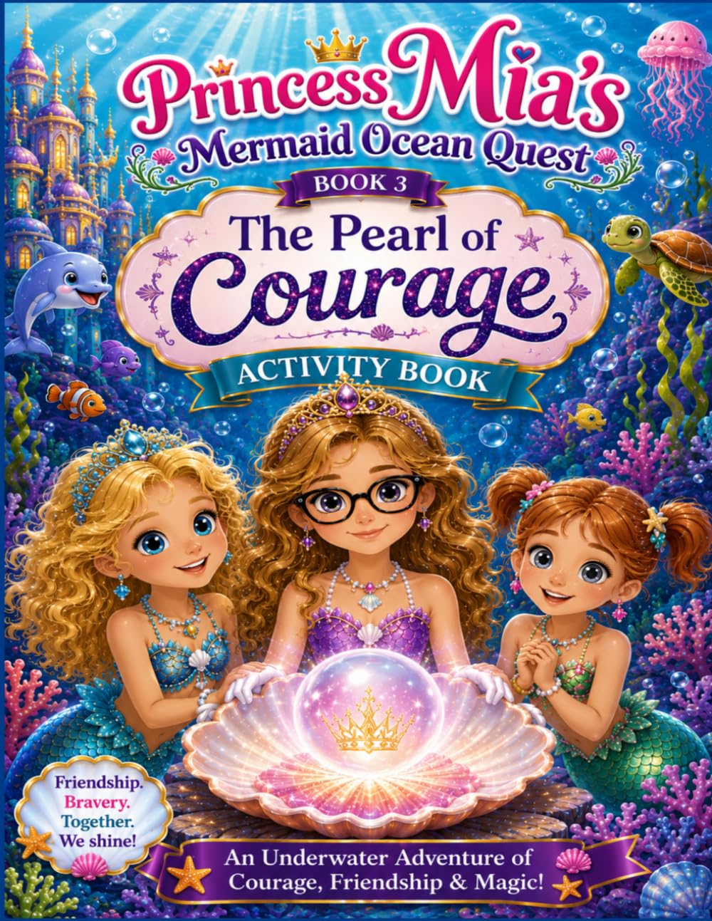 Princess Mia’s Mermaid Ocean Quest: Pearl of Courage: A Magical Mermaid Story and Activity Book for Kids