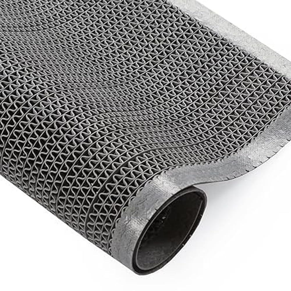 Anti-Skid Non-Slip Waterproof Rubber Door Mat for Home Outdoor Entrance Large Size Foot Mats (16x24 Inch, Grey)