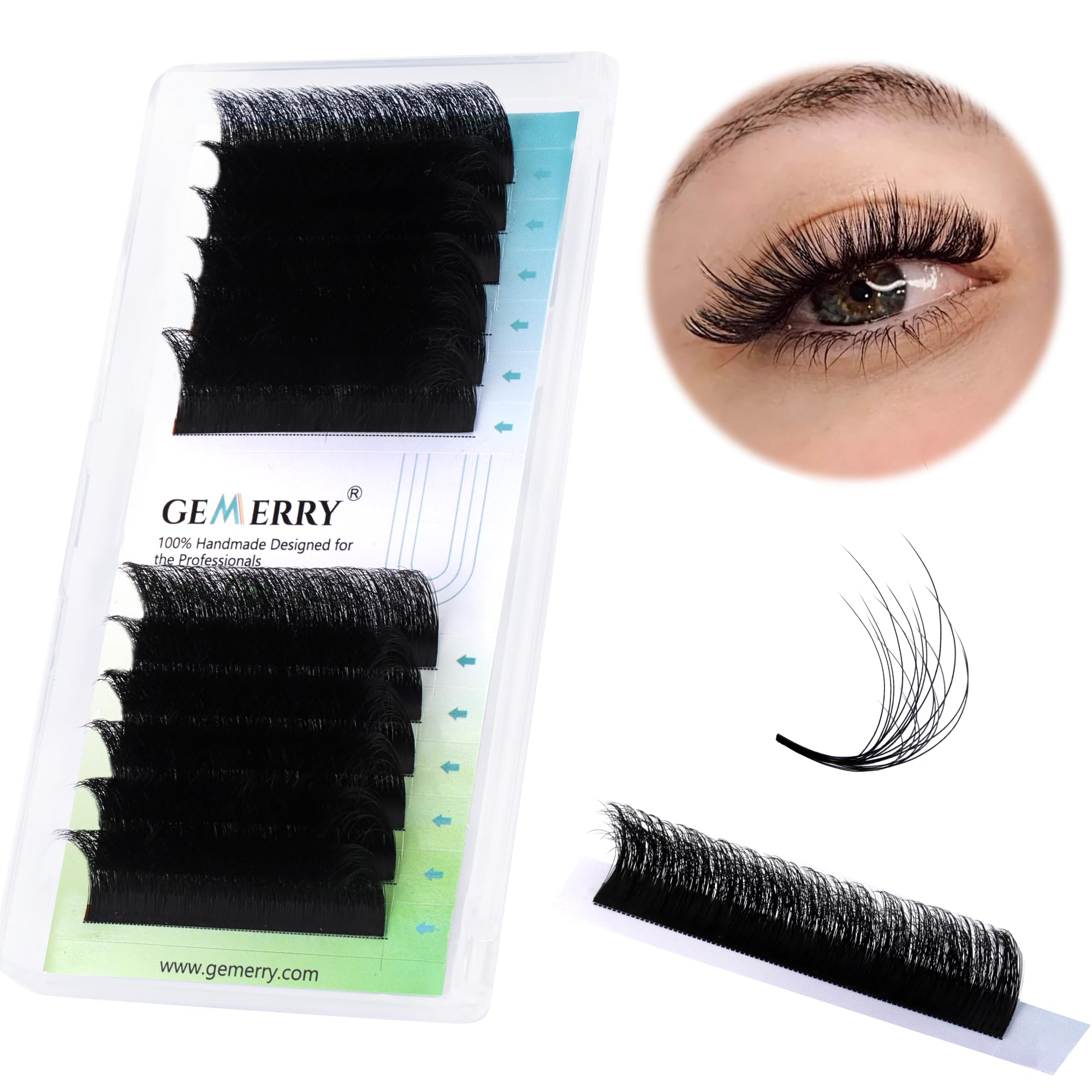 Extensiones de Pestañas Volumen Ruso 2D 3D 5D 8D 10D -0.07 D curl Mix 8-14mm - Pestañas Postizas Individuales Volume Lash Extensions de GEMERRY (0.07-d curl-mix 8-14mm) — view 23