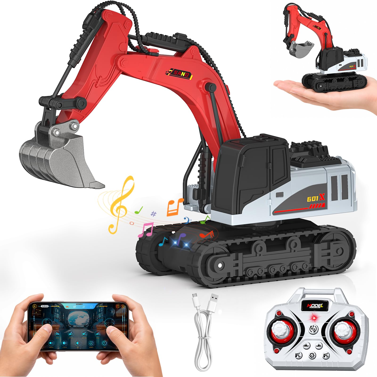 Mini Remote Control Forklift Toy - RC Construction Vehicle -13