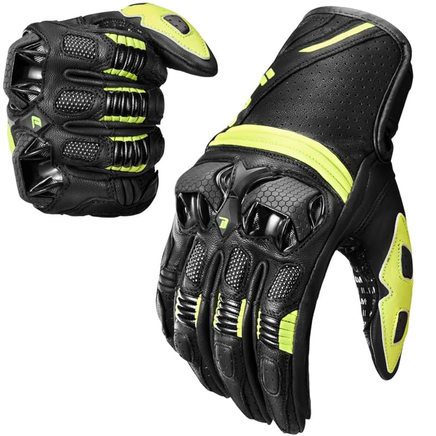 ILM Motorcycle Leather Gloves Breathable Riding Motocross Dirt Bike Glove with Touchscreen Men Women Model GL3