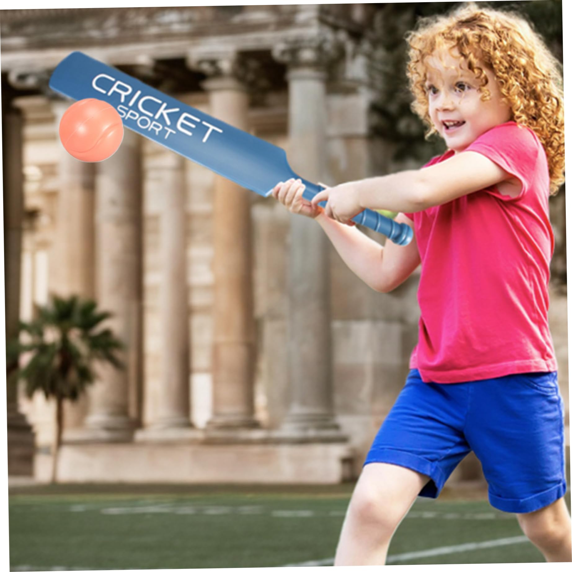 Set da Cricket per Bambini, Kit da Cricket con Mazza ABS, ceppi, 2 Palle da Ballo di interazione per Bambini per Giardini per di età per di età Compresa