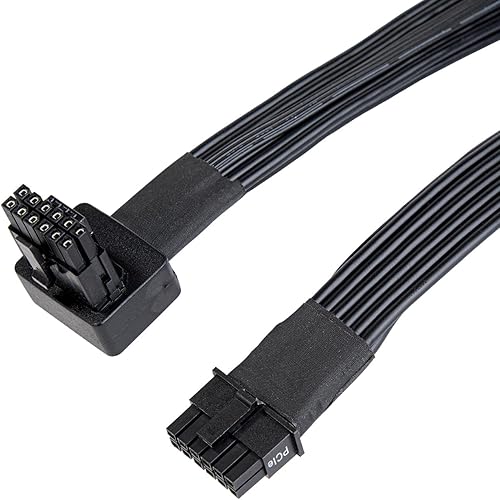 Miniatura 3 de SilverStone Technology PP14-90 12+4 pines (PSU) a 12+4 pines (GPU) 90 en ángulo 12VHPWR PCIe Gen5 Cable, SST-PP14-90