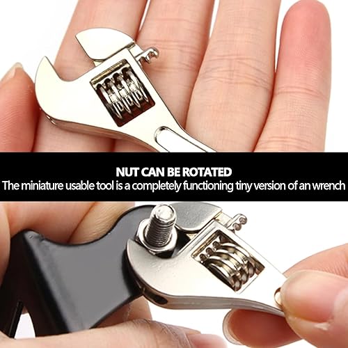 Miniatura 4 de GLOGLOW 10 piezas de mini herramienta de llave, llave de aleación Ti, llavero de metal, llavero colgante para llavero, bolsas, accesorios de