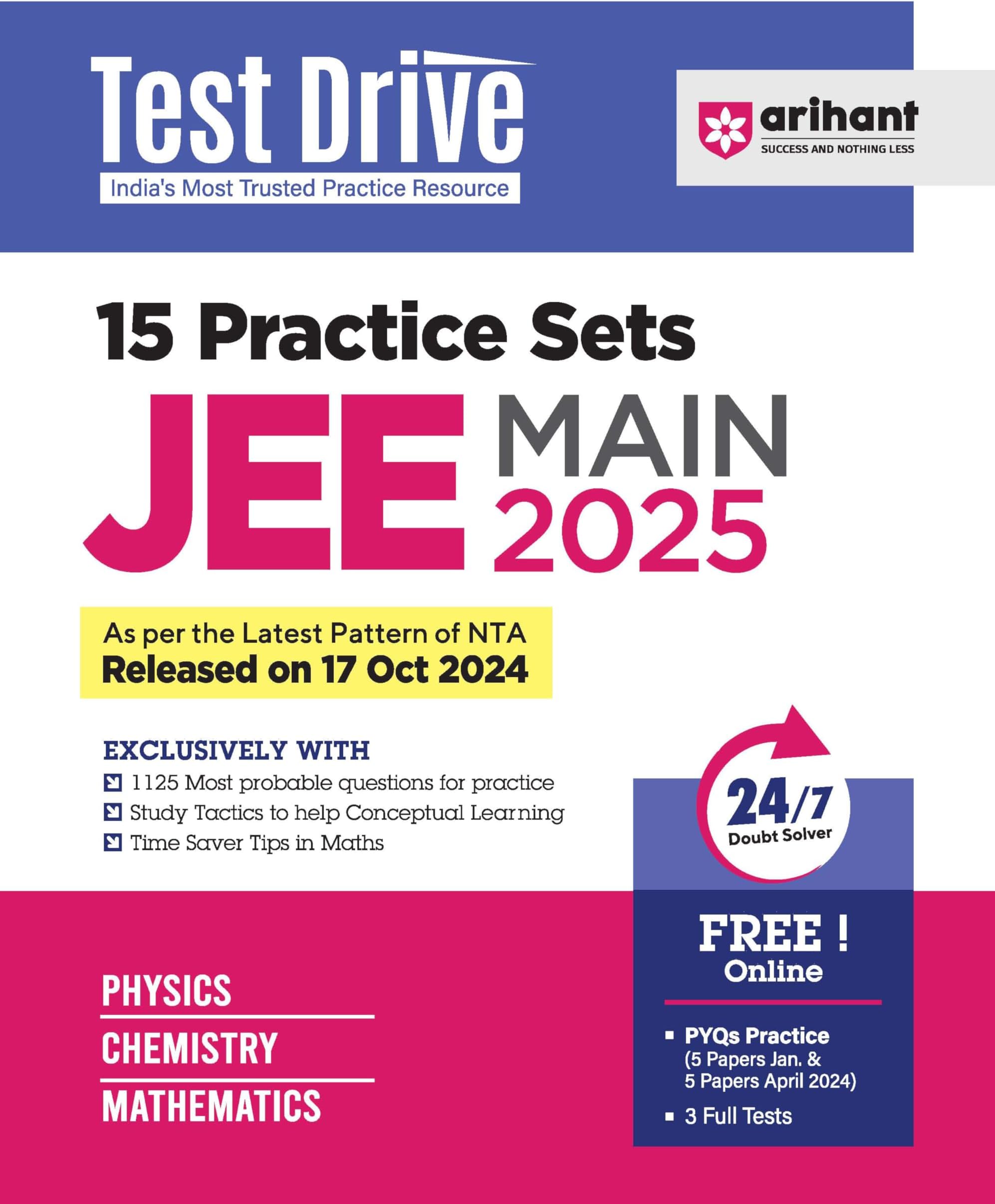 (Old Edition) Arihant 15 Practice Sets for JEE Main 2025