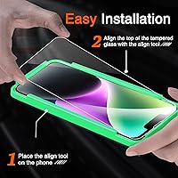 Vista 20 de Milomdoi 3 Pack Privacy Screen Protector for Apple iPhone 15 Pro Max with 3 Pack Tempered Glass Camera Lens Protector, Ultra 9H Accessories, Case