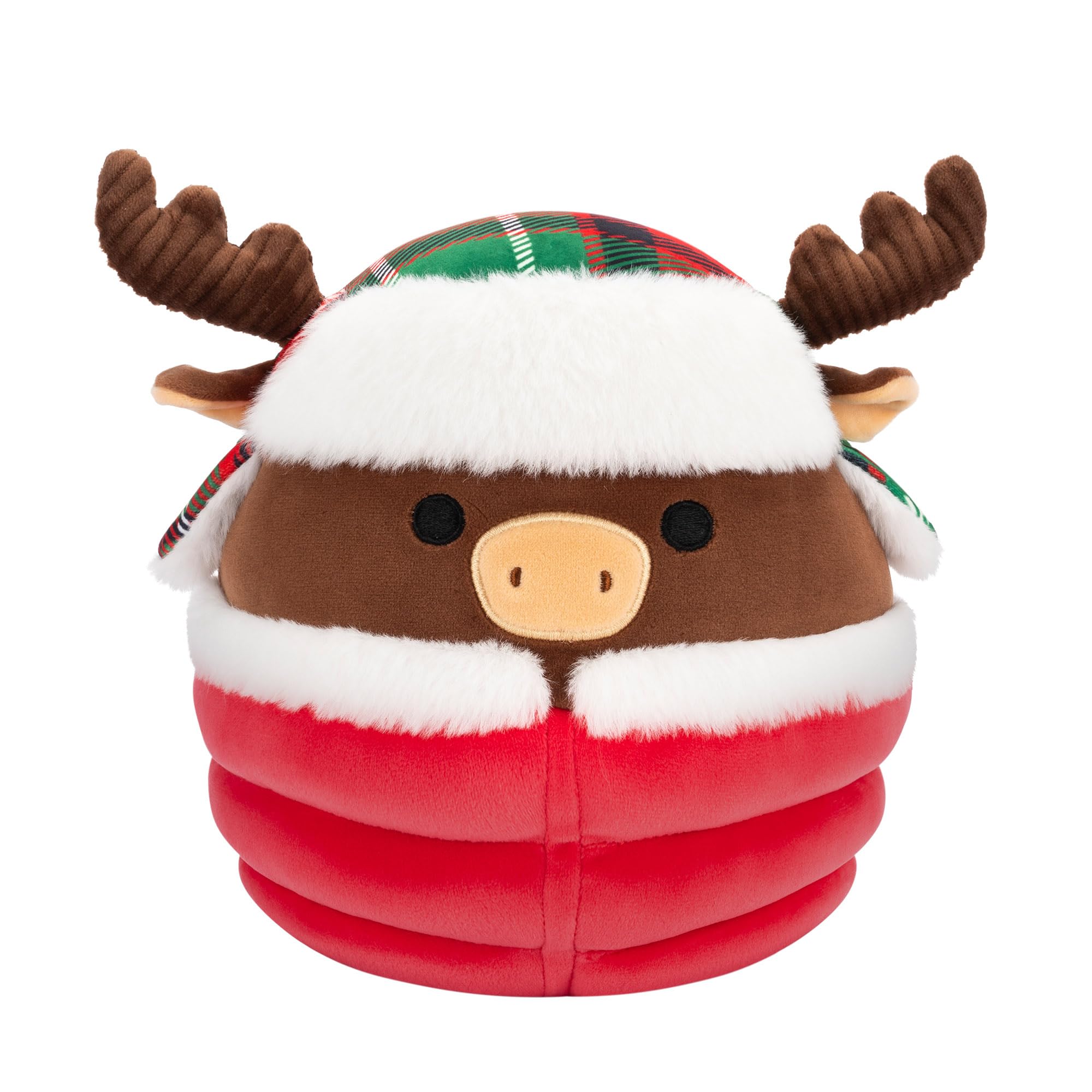 Squishmallows Original 7.5-Inch Maurice the Brown Moose with Puffer Jacket, 19 cm