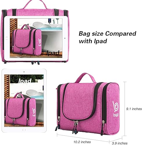 Miniatura 96 de Bago Neceser de viaje para mujeres y hombres, tamaño XL, impermeable, para colgar y artículos de aseo personal, bolsa de aseo grande para baño